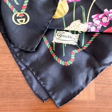 gucci silk scarf tag|nwt authentic gucci silk scarf.